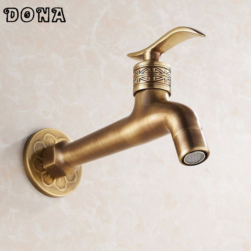 fashion antique brass bathroom laundry wall mount washing machine water faucet tap outdoor garden faucet tap dona4015ab