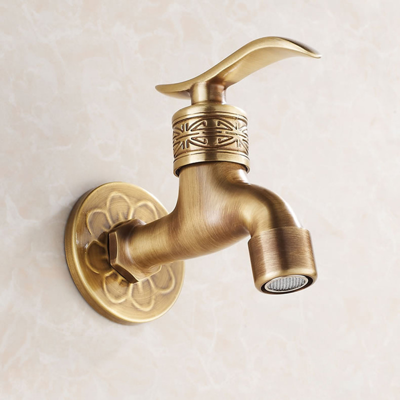 fashion antique brass bathroom laundry wall mount washing machine water faucet tap outdoor garden faucet tap dona4015ab