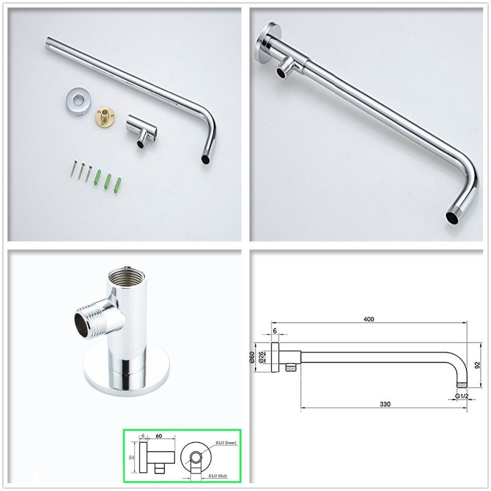 fixed shower head set 30cm shower arm+150cm hose+ holder+wall mounted ultra-thin 304 stainless steel shower heads top rainfall