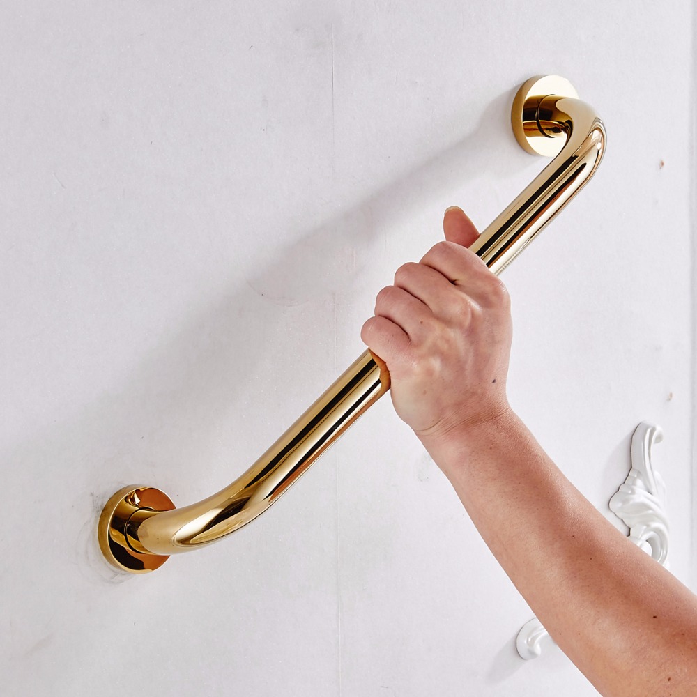 golden bath bathroom grab bar support handle safe shower tub helping handgrip older children people keeping balance towel rail