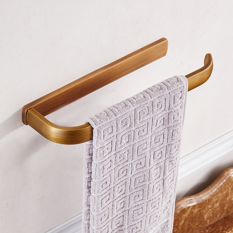 golden polished bars wall-mounted single towel rack bar towel holder solid brass bathroom accessories 40cmtowel holder