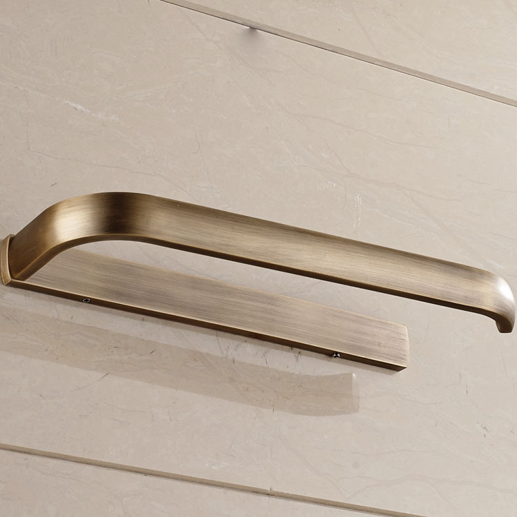 golden polished bars wall-mounted single towel rack bar towel holder solid brass bathroom accessories 40cmtowel holder