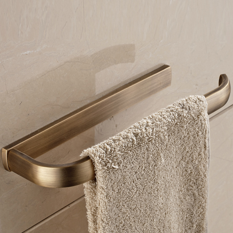 golden polished bars wall-mounted single towel rack bar towel holder solid brass bathroom accessories 40cmtowel holder