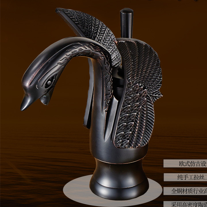 health sanitary ware swan antique bathroom basin tap with oil bronze brass bathroom basin faucets