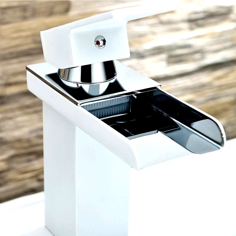 jane europe grilled white paint mixer basin tap copper chrome waterfall faucet bathroom vanities deck mounted dona4014c