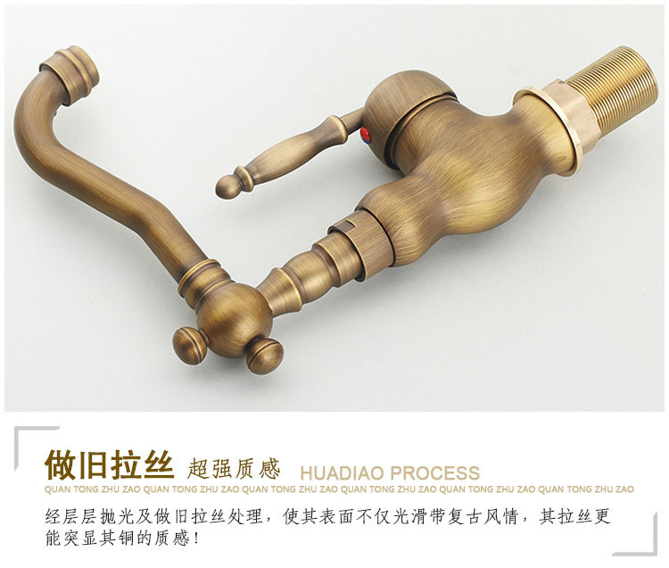 lead health sanitary ware bamboo antique basin faucet with solid brass bathroom basin sink water faucet