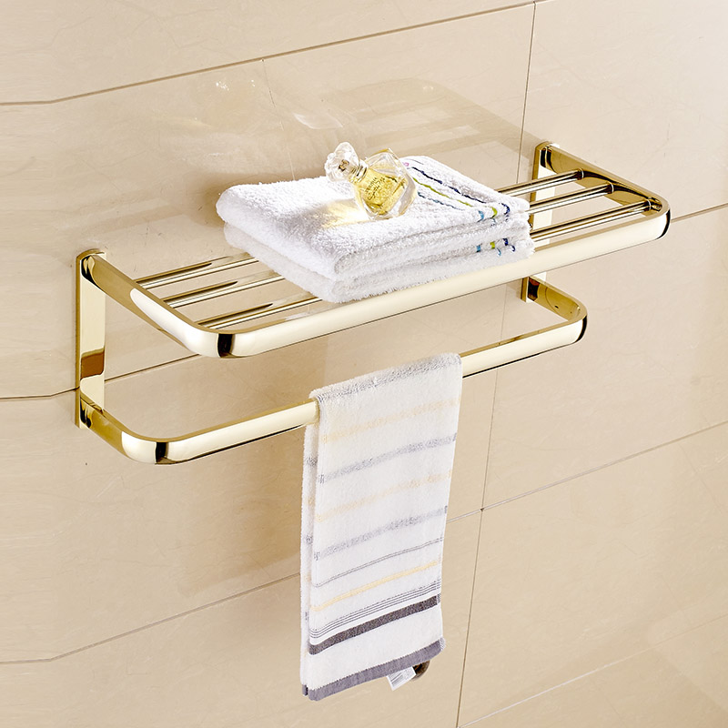 new classic solid brass bathroom towel holder wall mounted towel racks bathroom accessories double towel rack towel shelf