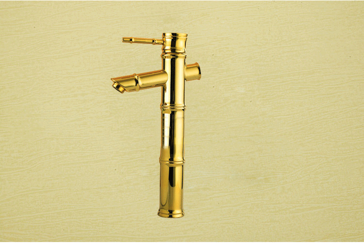 newly dona bamboo basin mixer tap with golden bathroom faucet , basin faucet / basin tap