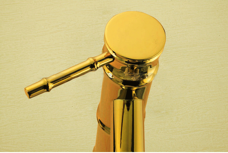 newly dona bamboo basin mixer tap with golden bathroom faucet , basin faucet / basin tap