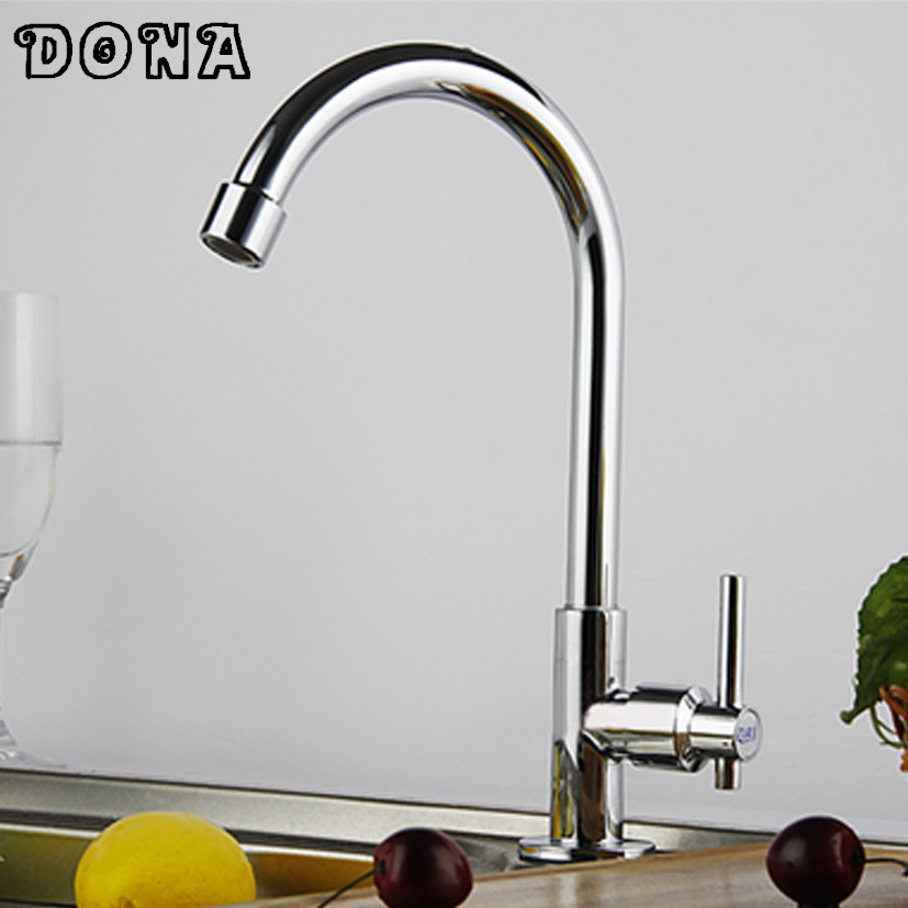 single cold kitchen faucet chrome polish single handle basin faucet water tap torneira banheiro dona1416