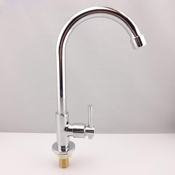 single cold kitchen faucet chrome polish single handle basin faucet water tap torneira banheiro dona1416