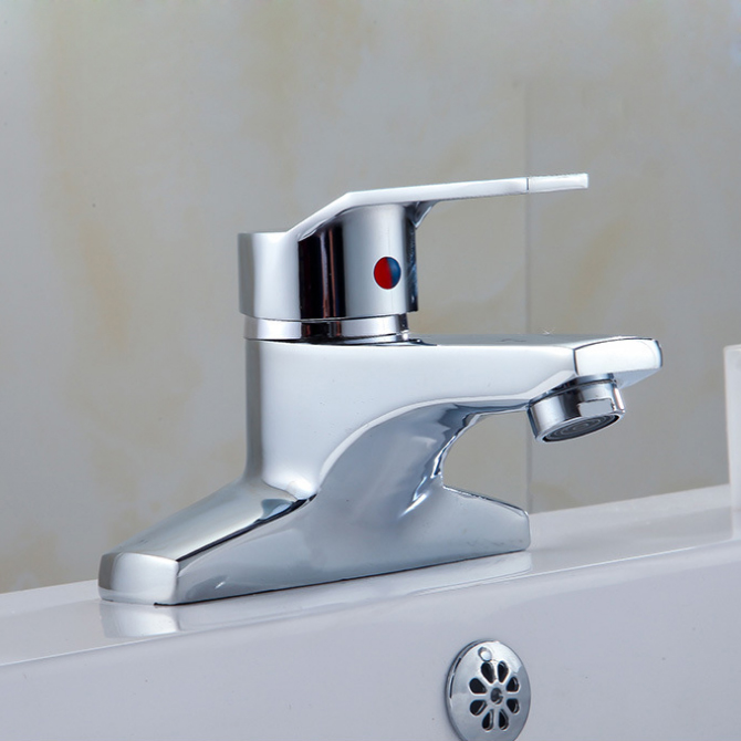 single handle dual hole zinc basin sink faucet with polished chrome plated bathroom basin faucets