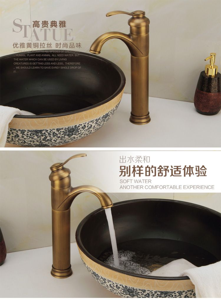 single handle single hole antique bathroom mixer tap from chinese sanitary ware company basin faucet