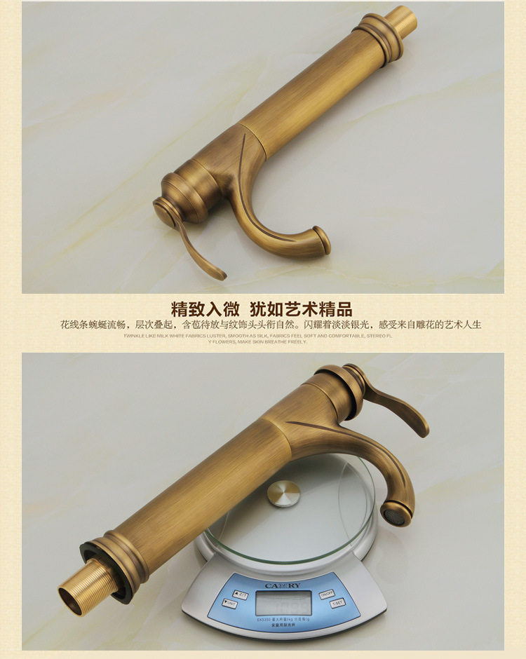 single handle single hole antique bathroom mixer tap from chinese sanitary ware company basin faucet