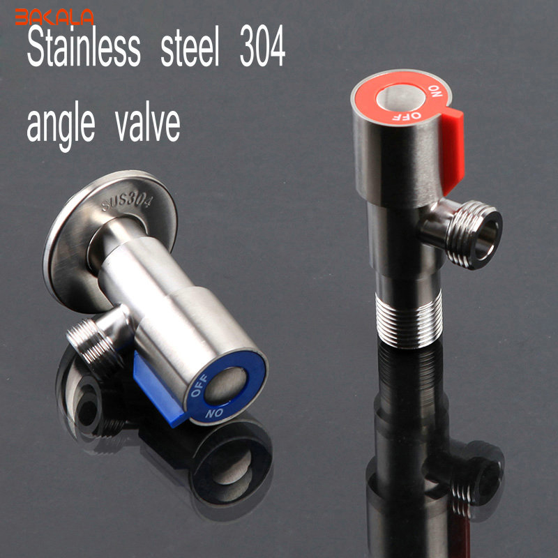 sus 304 stainless steel kitchen bathroom accessories angle valve for toilet / sink / basin / water heater angle valves