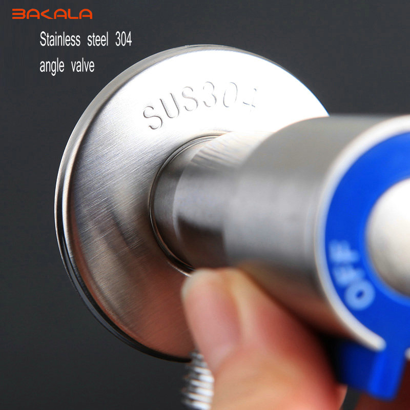 sus 304 stainless steel kitchen bathroom accessories angle valve for toilet / sink / basin / water heater angle valves