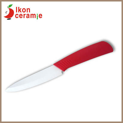 China Ceramic Knives,4 inch 100% Zirconia Ikon Ceramic Fruit Knife.(AJ-4001W-BR)