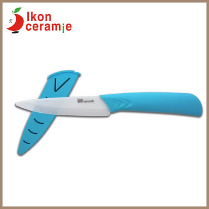 China Ceramic Knives,4 inch 100% Zirconia Ikon Ceramic Fruit Knife.(AJ-D4001W-CB)
