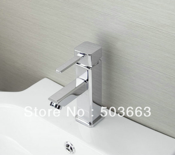 Luxury Chrome Finish Bathroom Basin Sink Faucet Vanity Mixer Tap Chrome