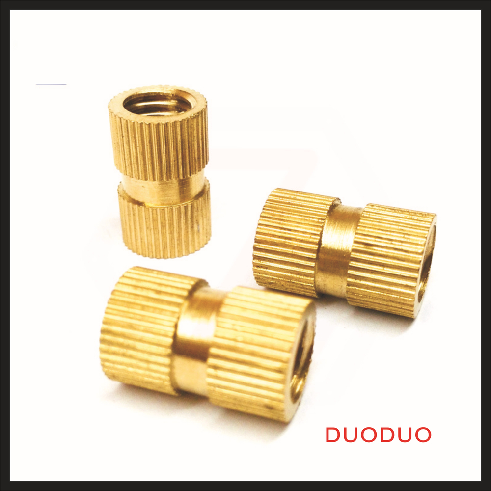 200pcs m4 x 12mm x od 6mm injection molding brass knurled thread inserts nuts