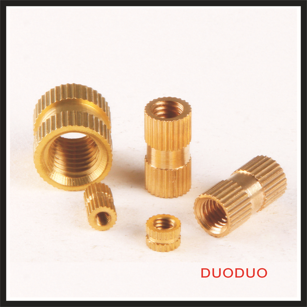 200pcs m4 x 12mm x od 6mm injection molding brass knurled thread inserts nuts