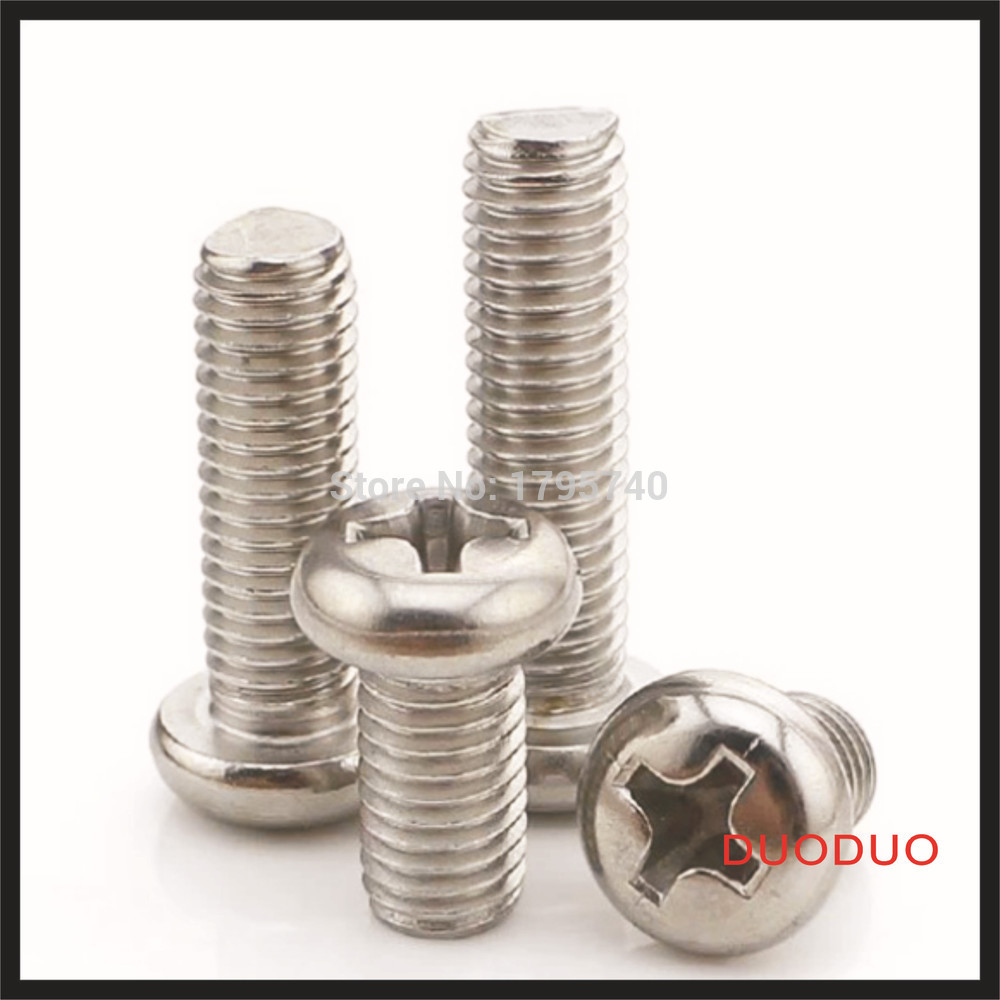 200pcs din7985 m5 x 10 a2 stainless steel pan head phillips screw cross recessed raised cheese head screws