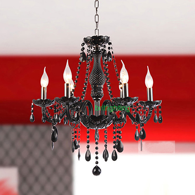 Black Crystal Chandelier Modern Interior Lighting Traditional ...