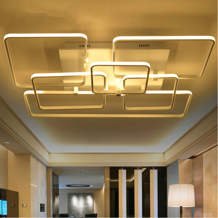 luminaria led ceiling light for home arylic lampshade modern brief surface mount luminaria teto lamparas de techo remote control