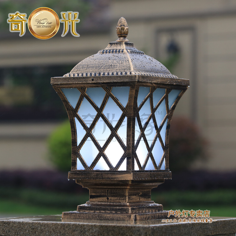 outdoor led wall light pillar lamp column head door light garden wall fence lighting aluminum die casting outdoor lamp