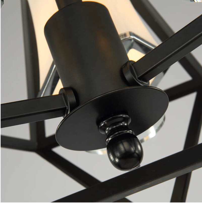 industrial style chandeliers 3 lights black painting e12 e14 metal arms living bed dinning room retro lamp