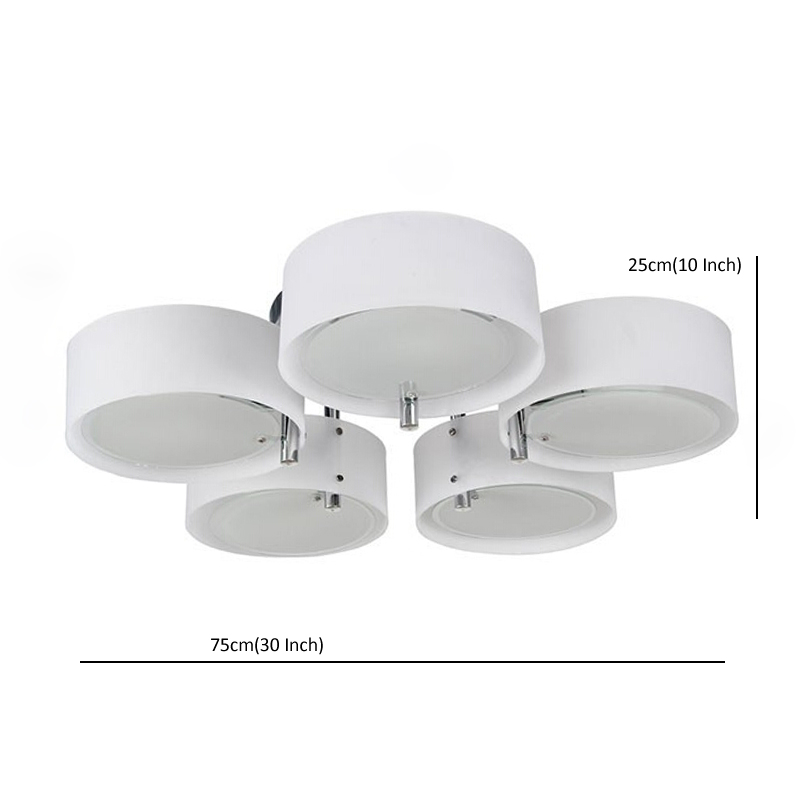 modern ceiling light 5 lights e26 e27 brushed nickel acrylic glass modern flush mount for living room bed room