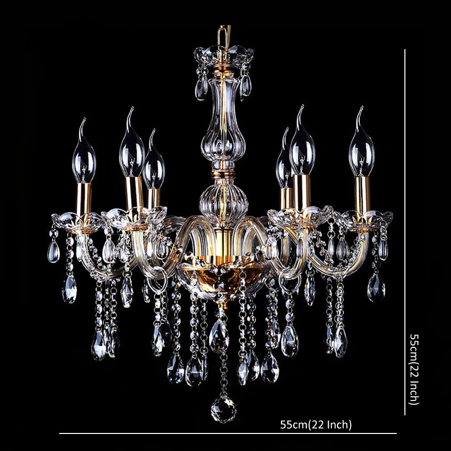 modern crystal chandeliers light 6 lights 4w led bulbs included chandeliers light gold plating crystal e14 bulbs for living room