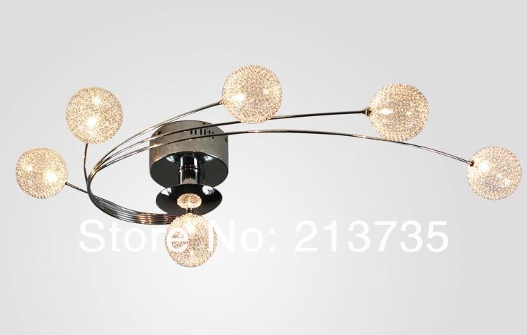 most popular style ball design contemporary iron chandelier for living room l75* w45cm led version