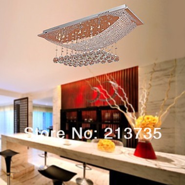 new luxuriant crystal chandelier with 8 lights rectangular pendant chandelier