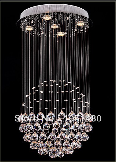 s new modern lustre led light crystal chanelier dia500*h800mm foyer chandeliers