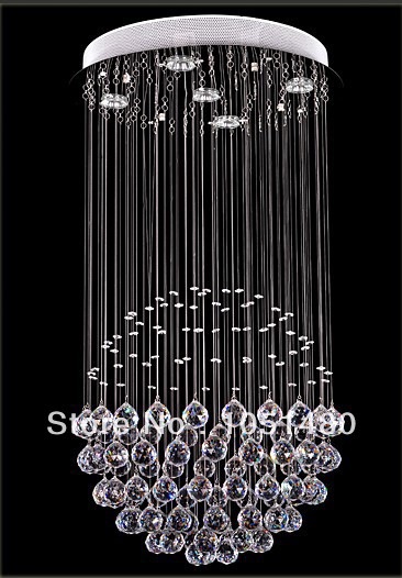 s new modern lustre led light crystal chanelier dia500*h800mm foyer chandeliers