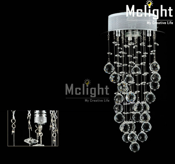 spiral crystal chandelier light fixture with gu10 bulb flush mounted crystal lustre stairs porch aisle hallway light