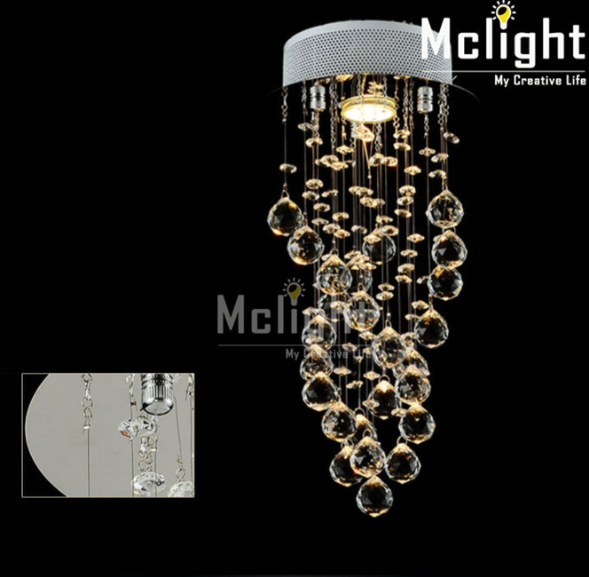 spiral crystal chandelier light fixture with gu10 bulb flush mounted crystal lustre stairs porch aisle hallway light