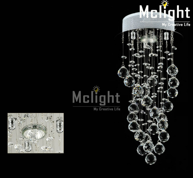 spiral crystal chandelier light fixture with gu10 bulb flush mounted crystal lustre stairs porch aisle hallway light