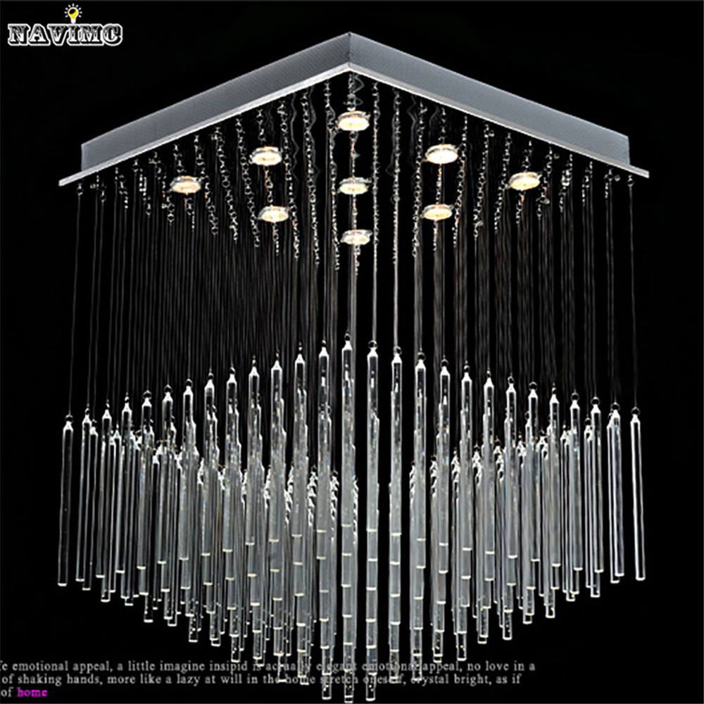 contemporary led crystal ceiling lights curtain wave hallway flush mount ceiling lamps large staircase lighting fixture el