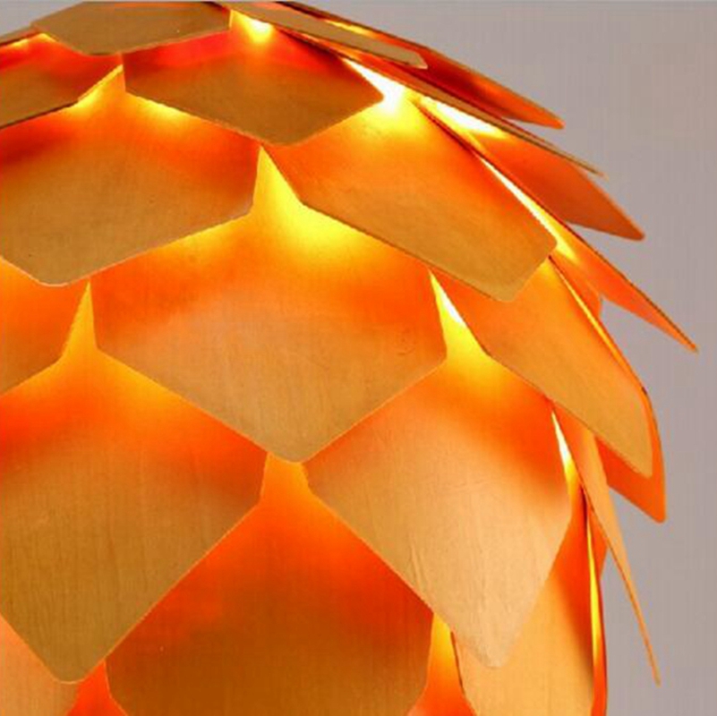 2016 modern wood pendant lights lamp, dinning room restaurant modern lighting, pinecone lamp shape lustres