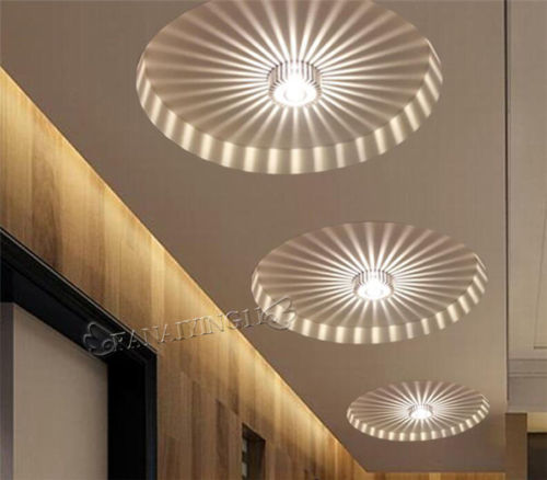 3w led aluminum ceiling light fixture white shade lamp lighting