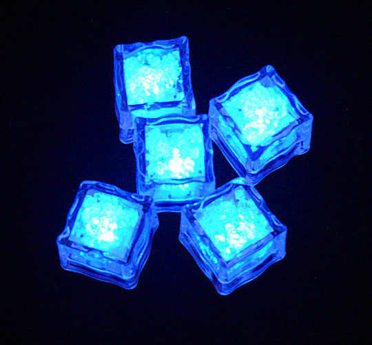 50 pieces led ice light, water submersible led ice cubes light for wedding party celebration bar ice bucket decoration