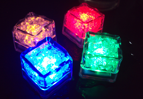 50 pieces led ice light, water submersible led ice cubes light for wedding party celebration bar ice bucket decoration