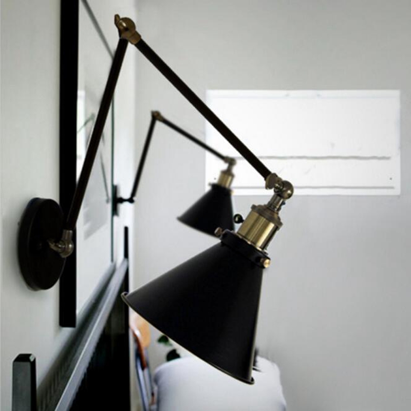 american country style retro wall lights sconces aged steel finished apply in hallway stairs balcony office wall lamp