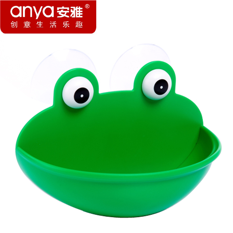 anya fashion personality cartoon soap dish multifunctional frog soap holder soap box soap rack