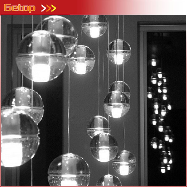 best price 1pcs crystal chandelier magic crystal ball lustres de cristal pendents meteor shower crysal lamp