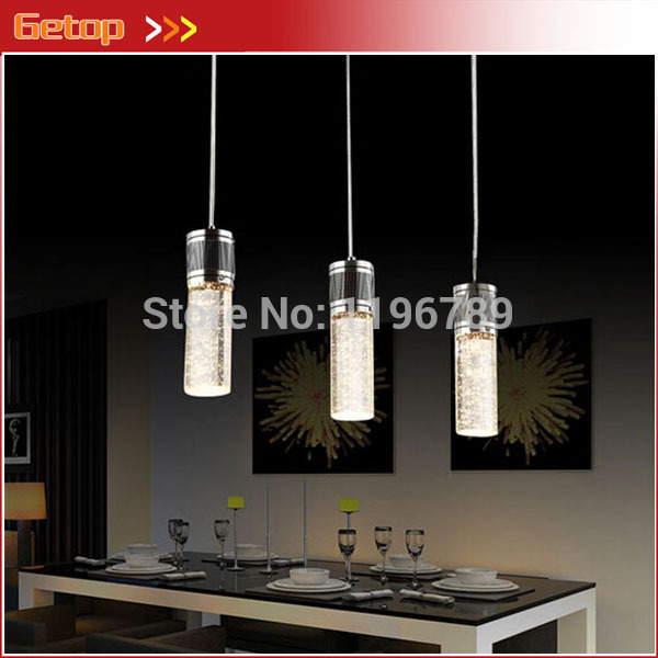 best price 3pc/set lighting crystal lamp modern brief led pendant lamp creative crystal pendant lamp bar light