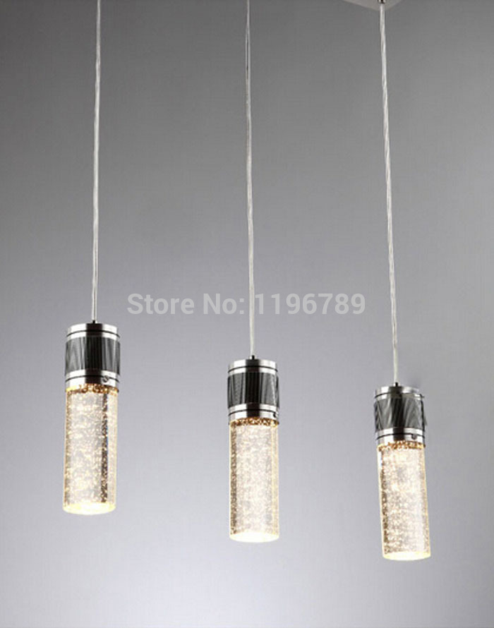 best price 3pc/set lighting crystal lamp modern brief led pendant lamp creative crystal pendant lamp bar light