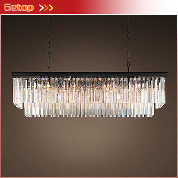 best price american country crystal chandelier dining room creative rectangular crystal pendant lamp led lighting rh chandelier